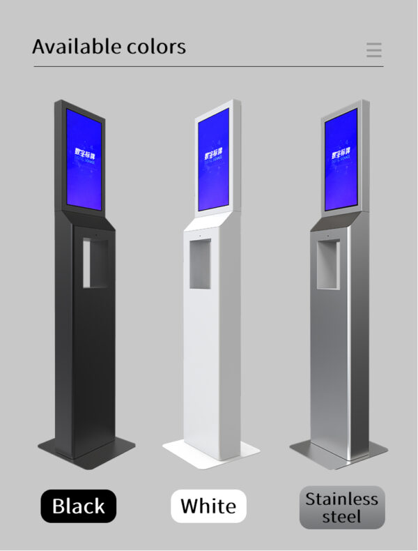 Automatic sensing for touch free liquid dispensing contact free disinfection available colors black white stainless steel