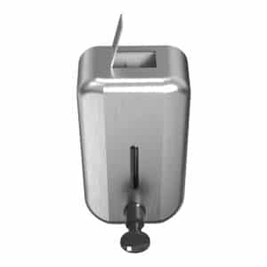 EQ-306 manual 800ml soap dispenser with 304 stainless steel casing and inner PE bottle, corrosion-resistant, suitable for commercial restrooms