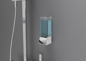 Aolo liquid soap dispenser blue liquid stainless steel wall mounted bathroom