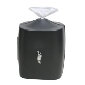 SBF-166 Commercial Wall Mounted Black Center Pull Wet Wipes Dispenser